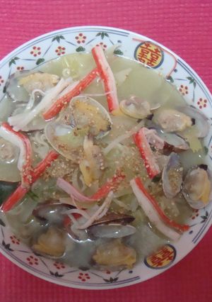 サッポロ一番でアサリラーメン-レシピのメイン写真