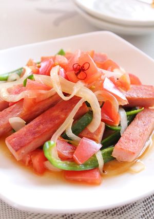 スパムのトマト南蛮酢和え-レシピのメイン写真