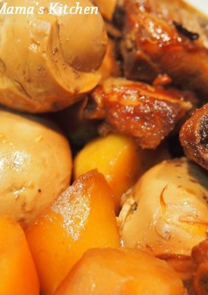 豚スペアリブと卵とじゃがいもの中華煮-レシピのメイン写真