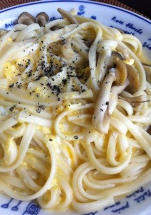 中華風☆カルボナーラうどん-レシピのメイン写真