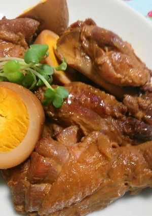 ゆで卵と鶏手羽元のやわらか煮☆-レシピのメイン写真