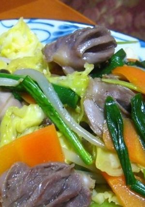 砂肝と行者にんにくのバター醤油炒め-レシピのメイン写真