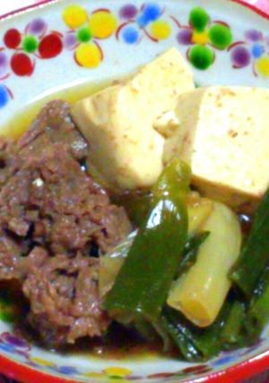 簡単豆腐とネギとお肉だけの肉豆腐-レシピのメイン写真