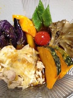 夏野菜の揚げびたし茹で豚添え-レシピのメイン写真