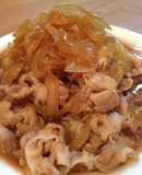 豚バラしゃぶしゃぶ用肉で豚丼♬
