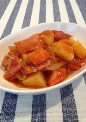 トマトベーコン肉じゃが-レシピのメイン写真