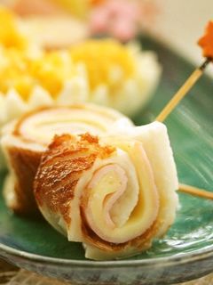簡単!竹輪チーズくるくる焼き~弁当-レシピのメイン写真
