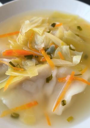 ぷるもち水餃子中華スープ-レシピのメイン写真