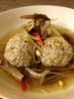 節約☆ふわふわもやし入り鶏だんご汁-レシピのメイン写真
