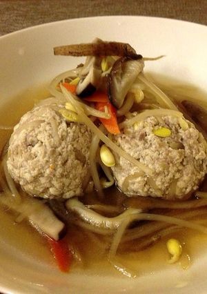 節約☆ふわふわもやし入り鶏だんご汁-レシピのメイン写真