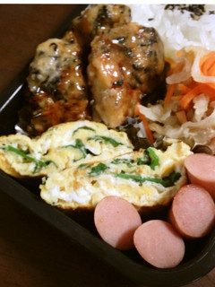お弁当に♪クレソン入れた玉子焼き-レシピのメイン写真