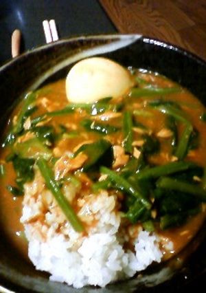 ホウレン草と玉子のツナカレー-レシピのメイン写真