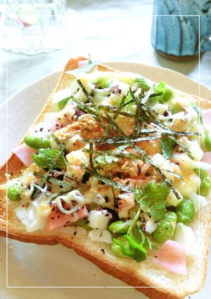 やさいとハムのゆかり・大葉トースト-レシピのメイン写真