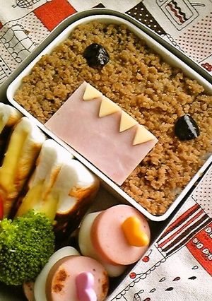 簡単!そぼろDEどーもくん♬キャラ弁-レシピのメイン写真