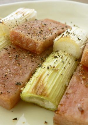 スパムと長ネギの串焼き-レシピのメイン写真