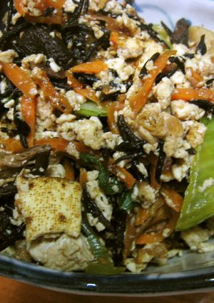 もろみ　ひじき入り　奥深い味　炒り豆腐-レシピのメイン写真