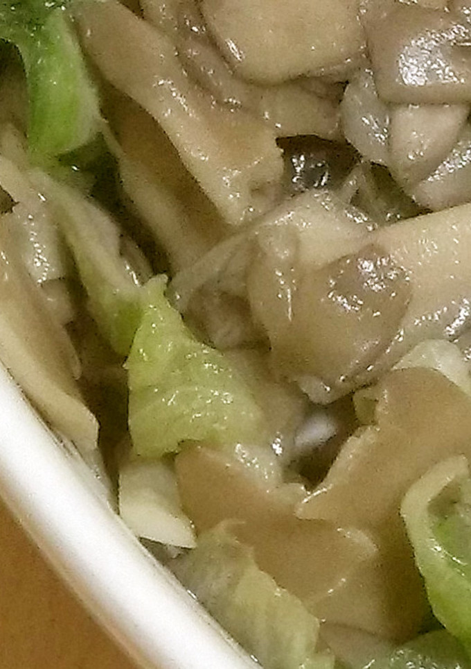レタスと舞茸とにんにくのお醤油炒め！-レシピのメイン写真