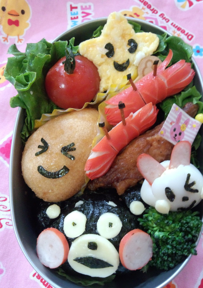 簡単！キャラ弁　クマモン　幼稚園児-レシピのメイン写真