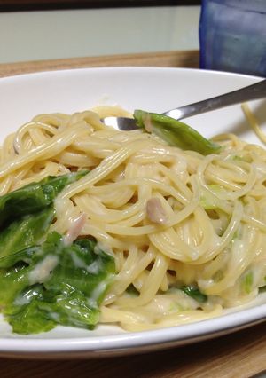春キャベツとツナのクリームパスタ-レシピのメイン写真