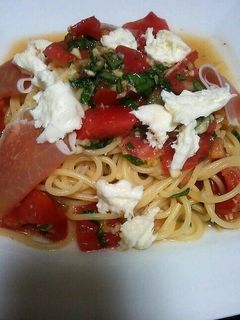 基本の冷製パスタ 生ハムとトマト-レシピのメイン写真