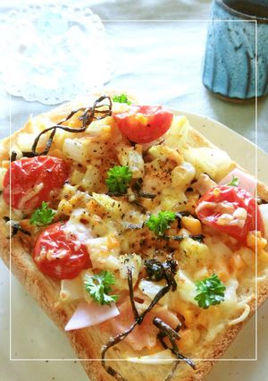 やさいたっぷり♡カレー風味塩昆布トースト-レシピのメイン写真