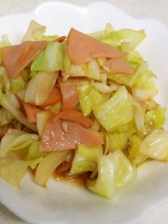 キャベツとハムの炒め物-レシピのメイン写真