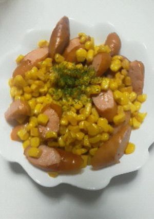 すぐ出来ちゃう♪コーンとウインナー炒め-レシピのメイン写真