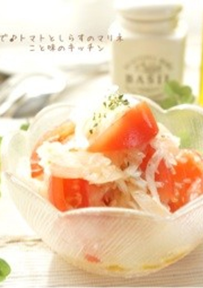 新玉ねぎで♪トマトとしらすのマリネ-レシピのメイン写真