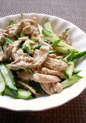きゅうりと胡麻だれ鶏むね肉のサラダ-レシピのメイン写真