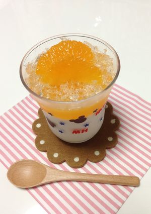 ヨーグルトとオレンジの２層ゼリー☆-レシピのメイン写真