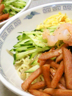 めっちゃ合う~♪スパムで冷麺・冷やし中華-レシピのメイン写真
