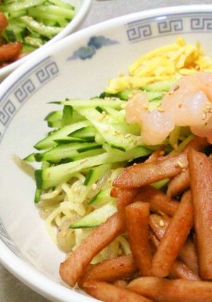 めっちゃ合う～♪スパムで冷麺・冷やし中華-レシピのメイン写真