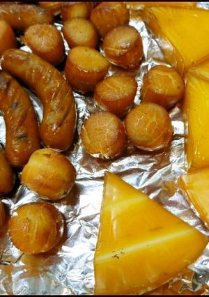ホタテの燻製ついでにチーズとウインナー♫-レシピのメイン写真