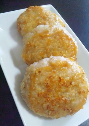 残りご飯（玄米）で五平餠風おやつ♪-レシピのメイン写真