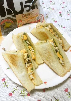塩昆布と卵のクラブサンド-レシピのメイン写真