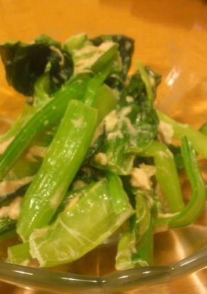 野菜嫌い克服!小松菜のオイスターマヨあえ-レシピのメイン写真