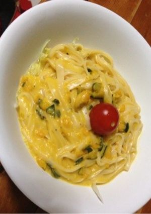 サラダうどん〜カルボ風～-レシピのメイン写真