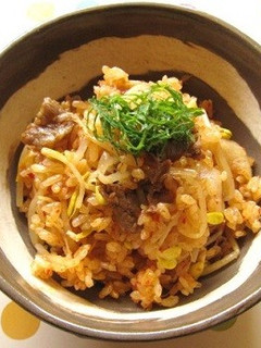キムチと豆もやしの炊き込みご飯-レシピのメイン写真