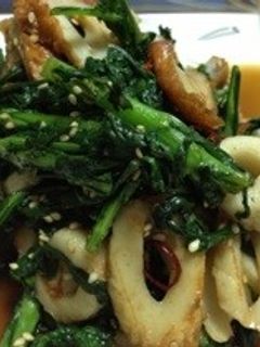 豚肉と春菊(菊菜)の甘辛炒め♪-レシピのメイン写真