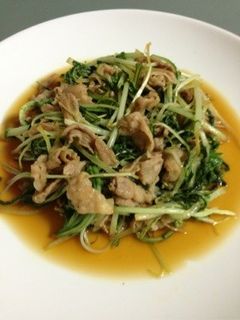 水菜と豚肉の簡単炒め-レシピのメイン写真