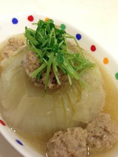 新玉ねぎの肉詰めスープ煮-レシピのメイン写真