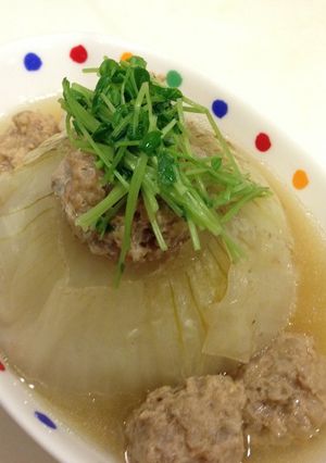 新玉ねぎの肉詰めスープ煮-レシピのメイン写真