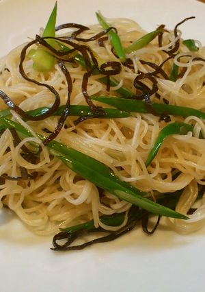 塩昆布とねぎのそうめんチャンプルー-レシピのメイン写真
