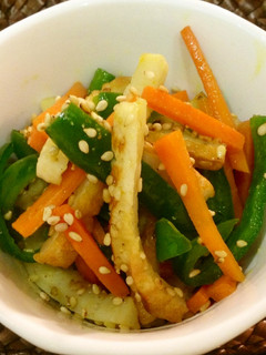 竹輪と細切り野菜の塩麹炒め-レシピのメイン写真