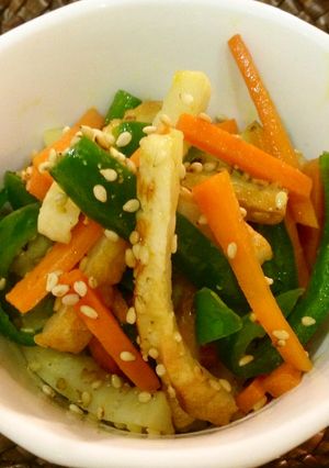 竹輪と細切り野菜の塩麹炒め-レシピのメイン写真