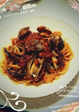 超簡単‼♡あさりのトマトパスタ♡-レシピのメイン写真
