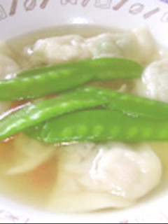 宮城旬野菜 絹さやのスープ餃子-レシピのメイン写真