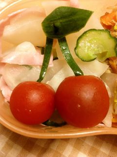 お弁当に♪簡単!ミニトマトのさくらんぼ♡-レシピのメイン写真