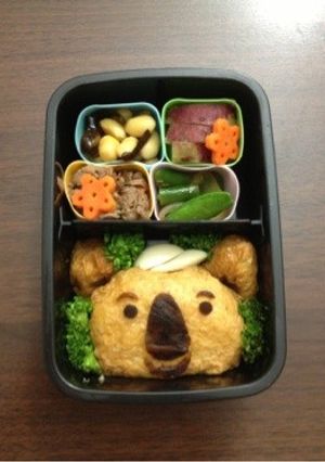 キャラ弁 お稲荷さんでコアラのマーチ-レシピのメイン写真