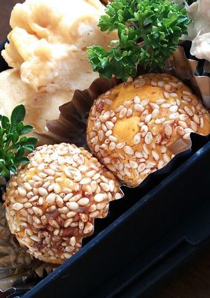 和スイーツ×南瓜♡冬至♡コロコロごま団子-レシピのメイン写真